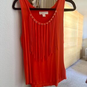 Michael Kors fringe tank in a beautiful orange.